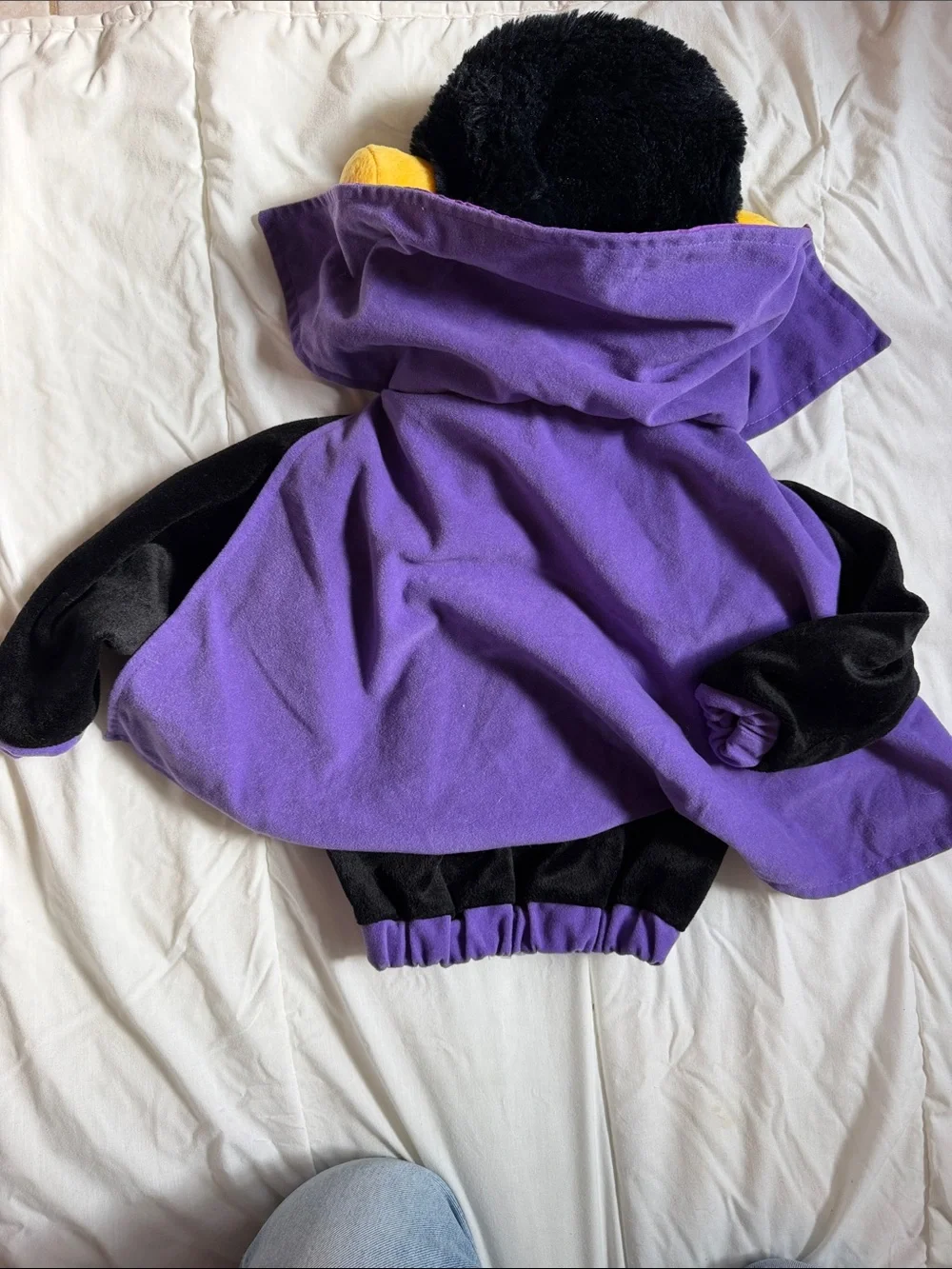 Kids Purple & Green Frankenstein Hooded Costume Jacket with Cape